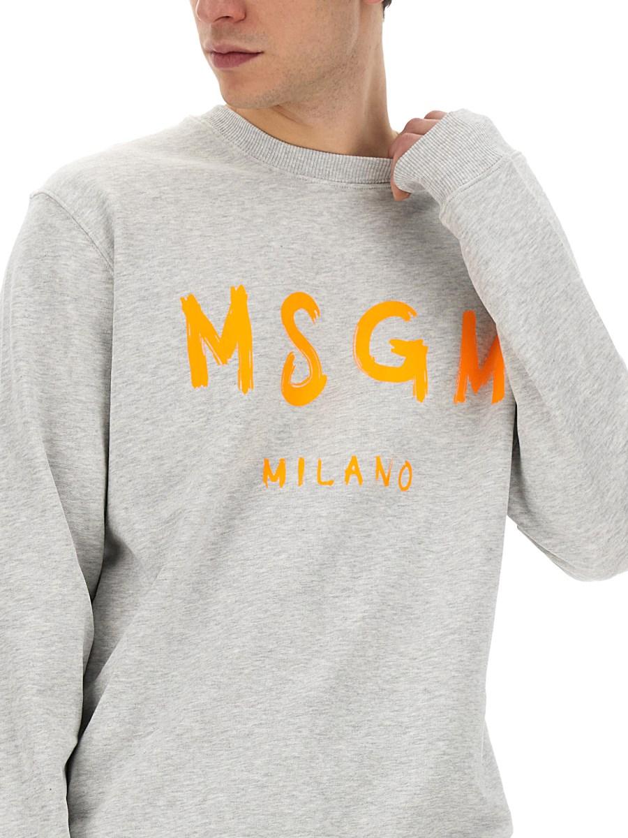 MSGM FELPA IN COTONE CON LOGO