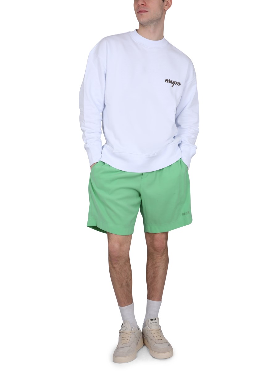 MSGM FELPA IN COTONE CON LOGO
