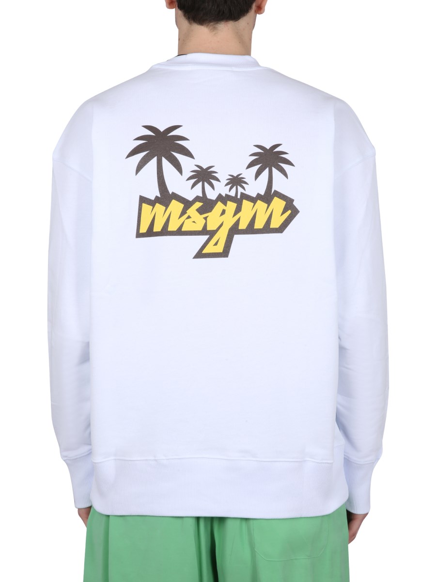 MSGM FELPA IN COTONE CON LOGO