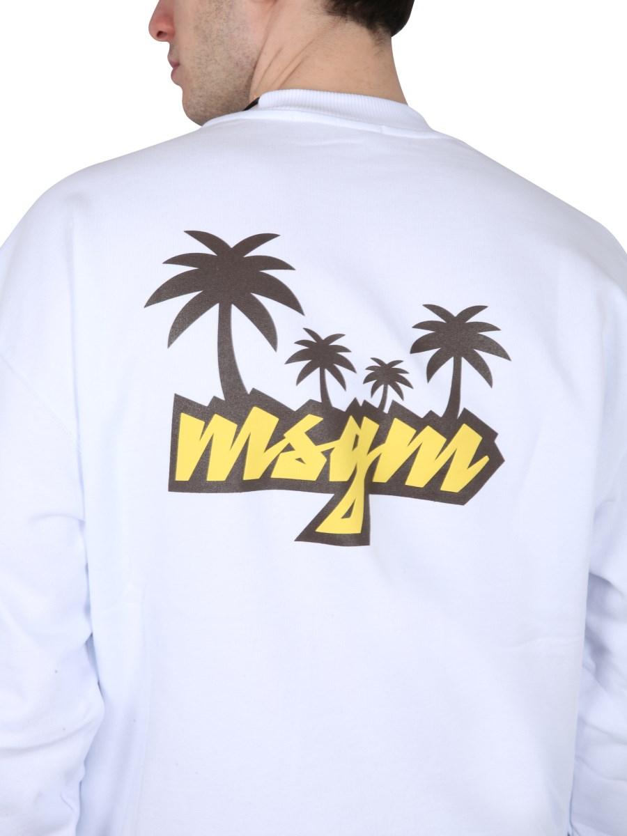 MSGM FELPA IN COTONE CON LOGO