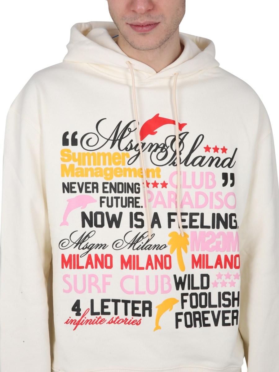 MSGM FELPA IN COTONE CON LOGO