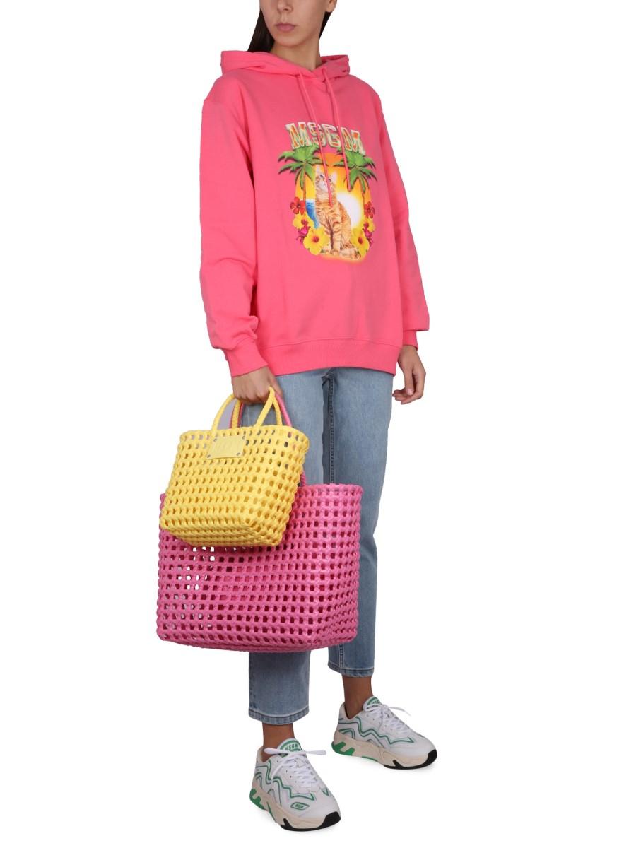 MSGM FELPA IN COTONE CON LOGO