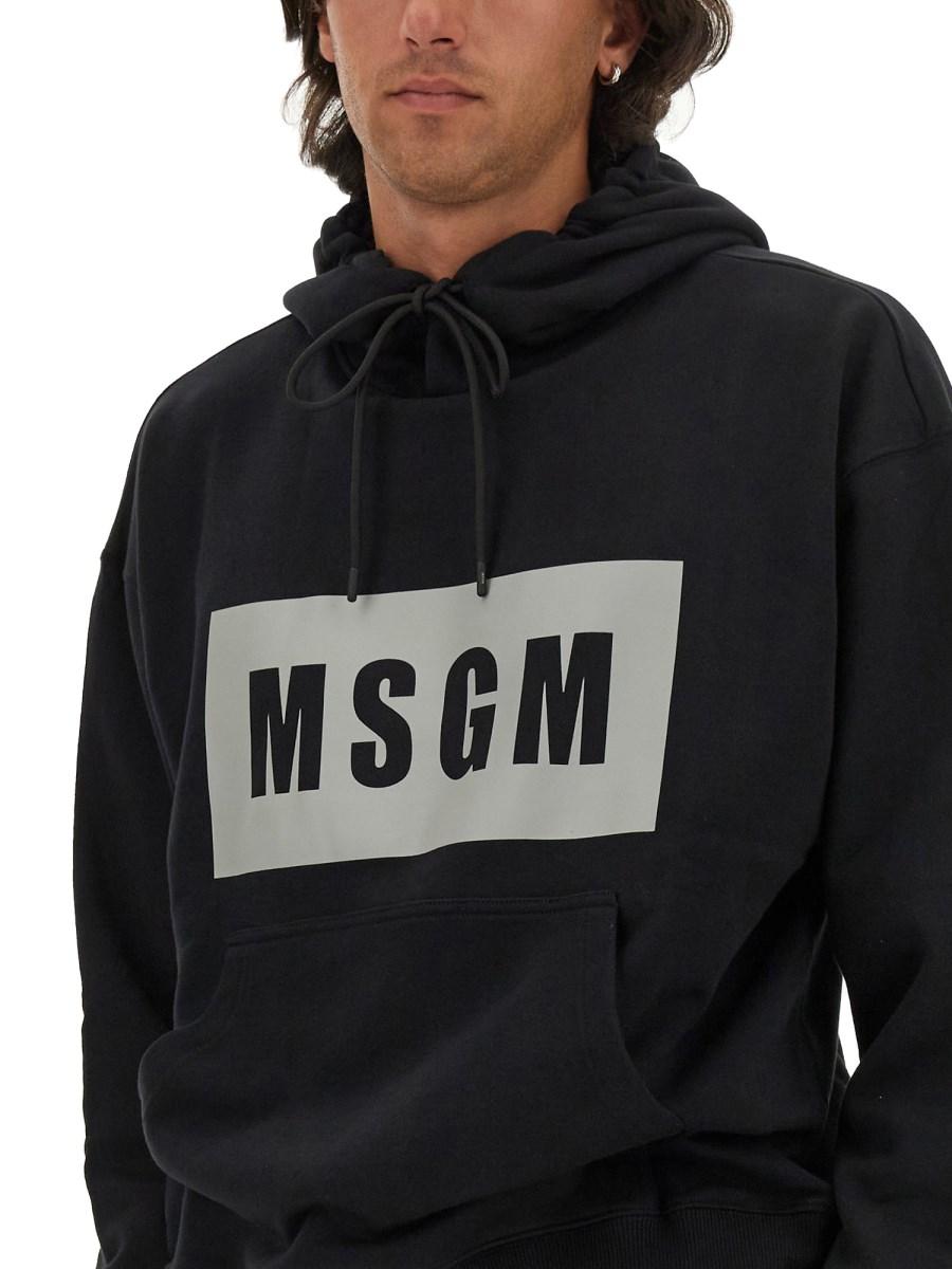 MSGM FELPA IN COTONE CON LOGO
