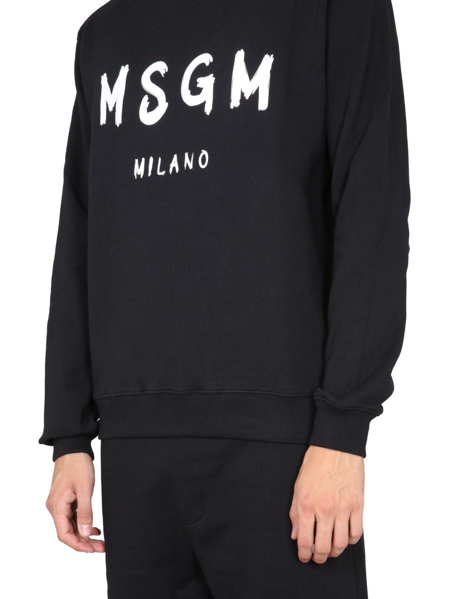 MSGM FELPA IN COTONE CON LOGO