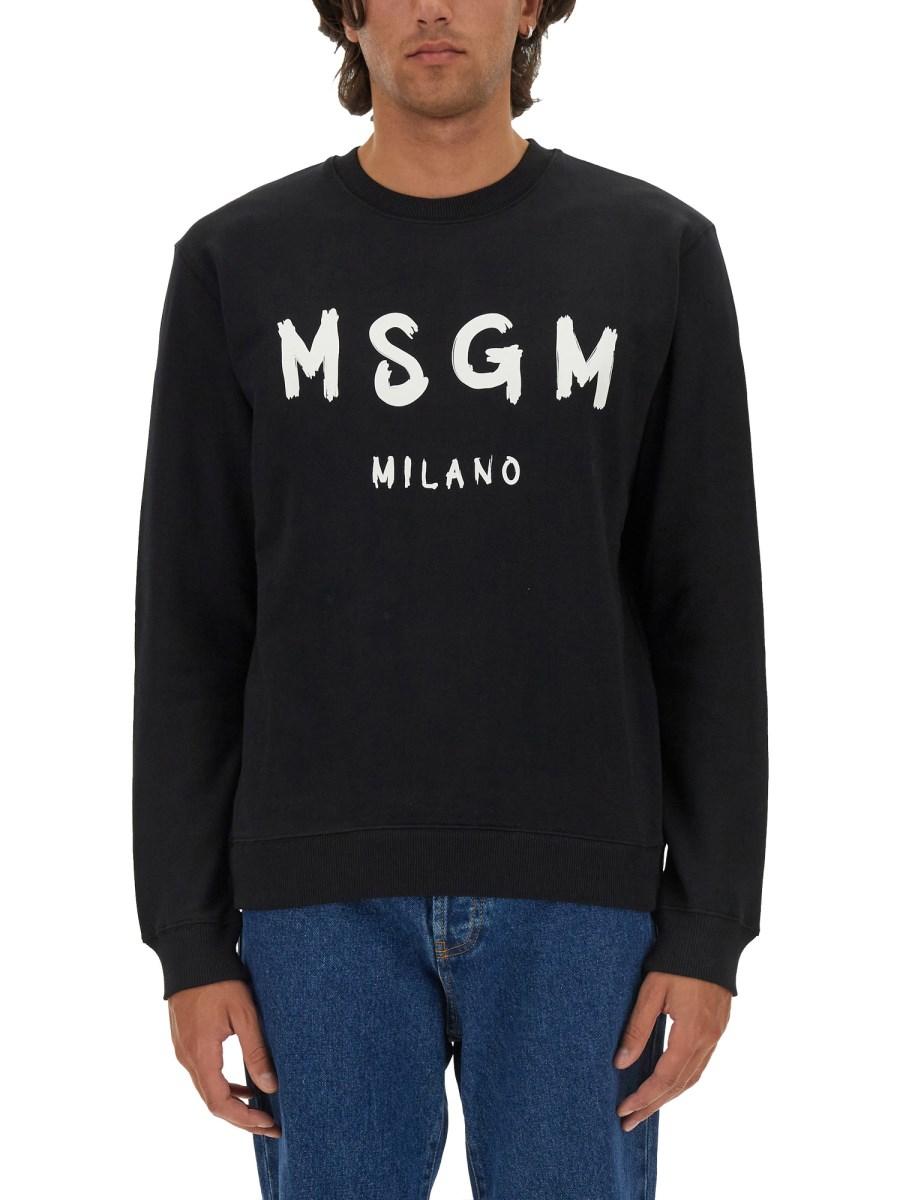 MSGM FELPA IN COTONE CON LOGO