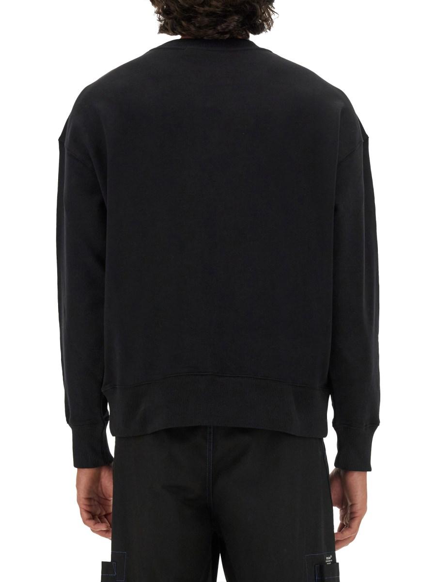 MSGM FELPA IN COTONE CON LOGO PENNELLATO