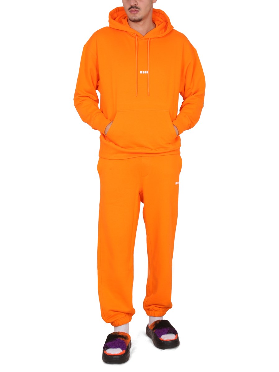 MSGM FELPA IN COTONE CON LOGO