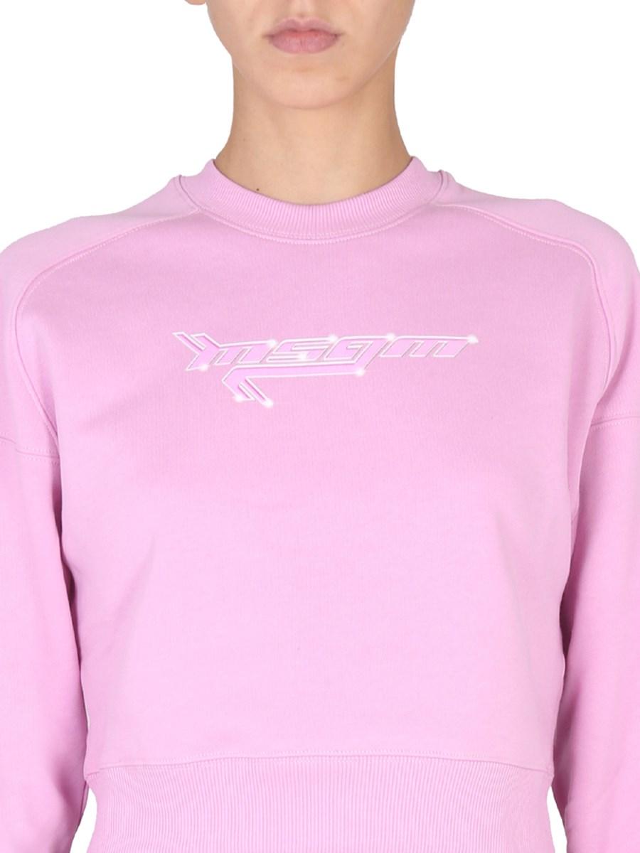 MSGM FELPA IN COTONE CON LOGO