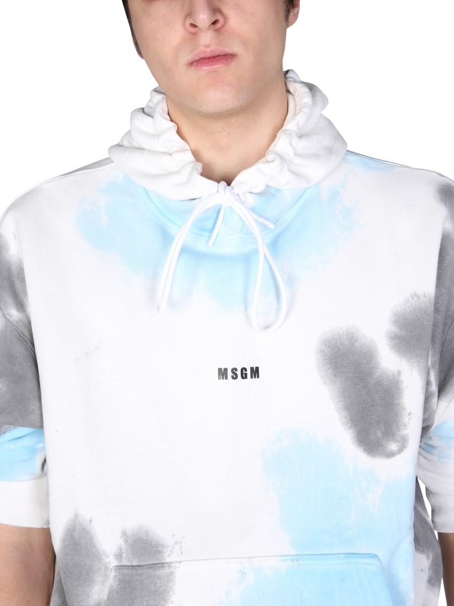 MSGM FELPA IN COTONE CON MICRO LOGO
