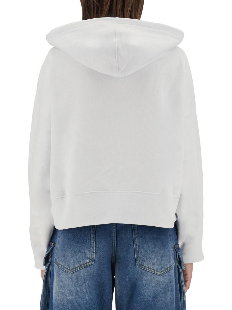 MSGM FELPA IN COTONE CON MICRO LOGO