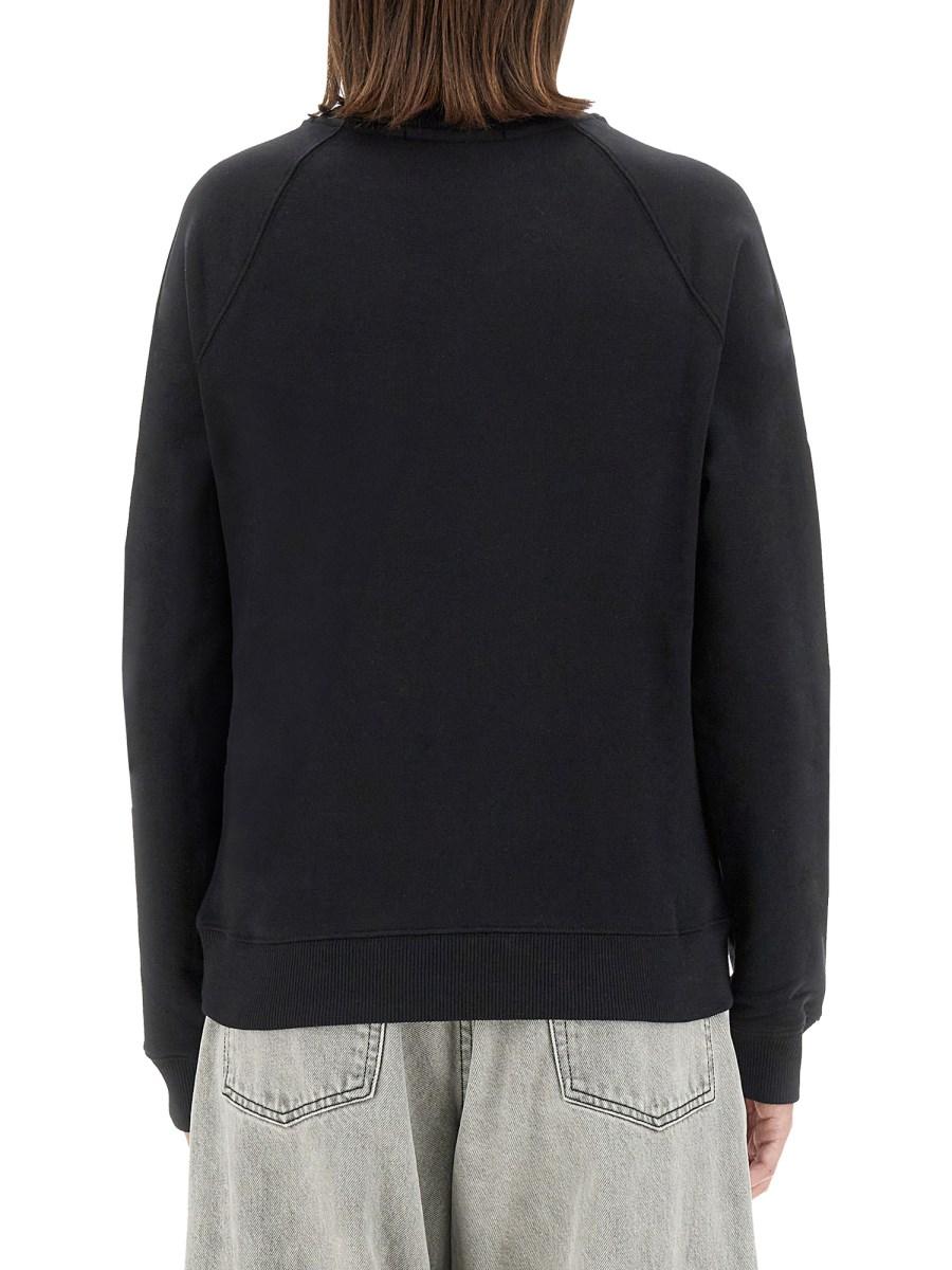 MSGM FELPA IN COTONE CON STAMPA LOGO PENNELLATO