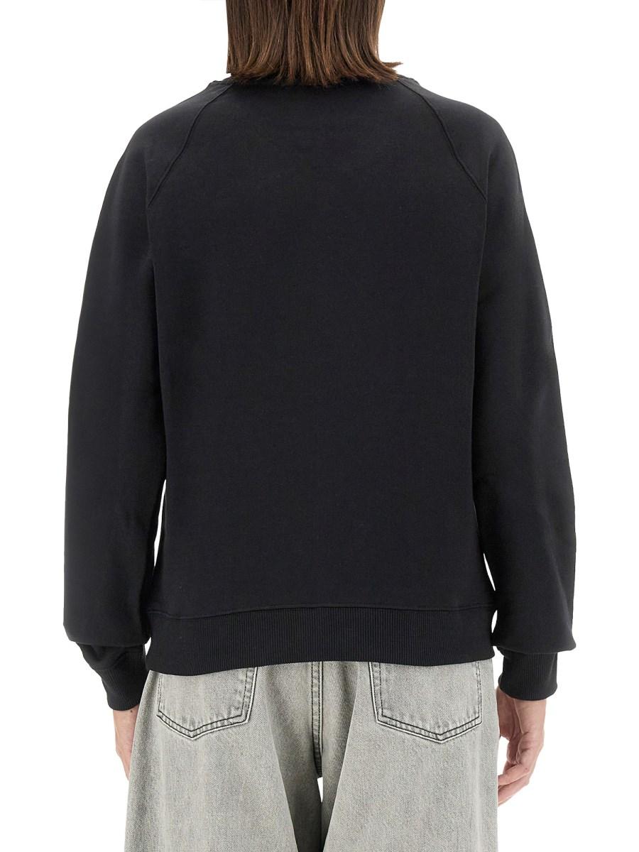 MSGM FELPA IN COTONE CON STAMPA LOGO PENNELLATO