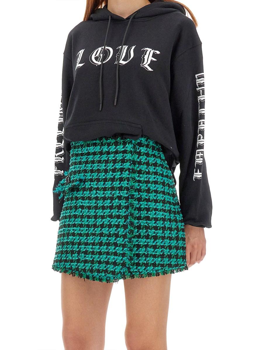MSGM FELPA IN COTONE CON STAMPA LOGO