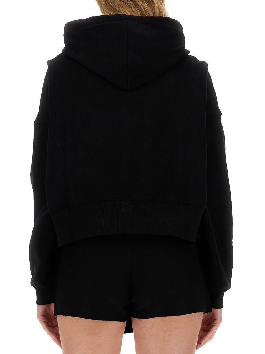 MSGM FELPA IN COTONE CON STAMPA LOGO