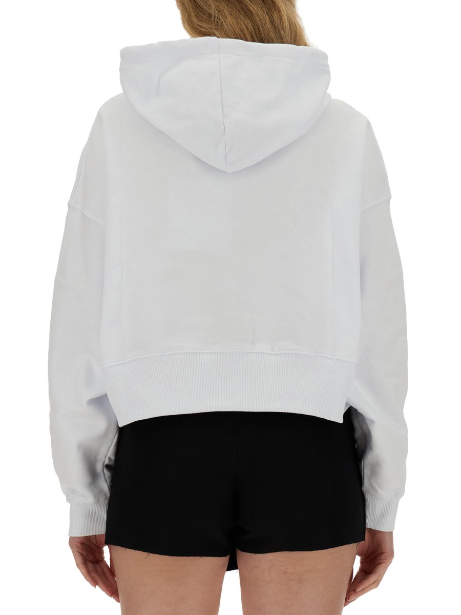 MSGM FELPA IN COTONE CON STAMPA LOGO