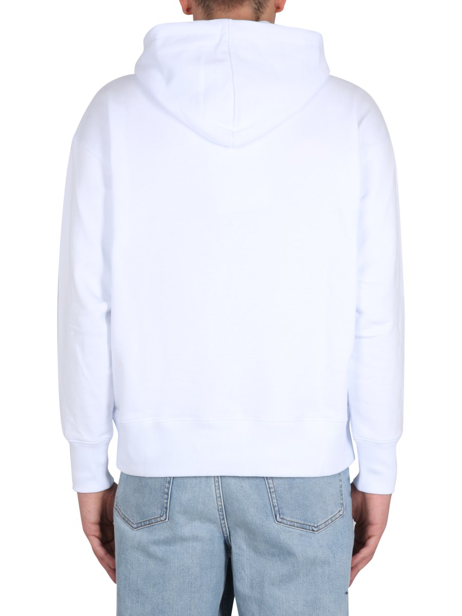 MSGM FELPA IN COTONE CON STAMPA MICRO LOGO