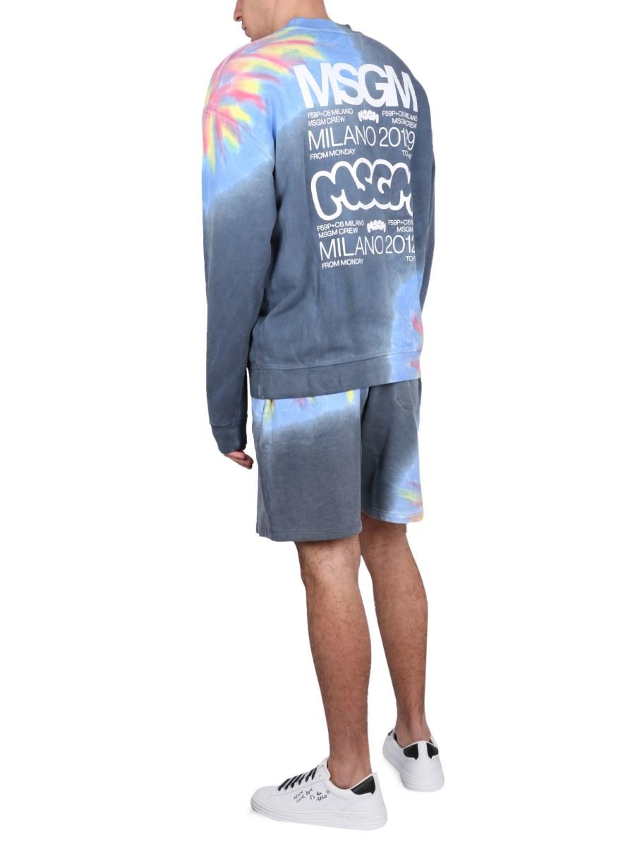 MSGM FELPA MSGM X BURRO STUDIO IN COTONE TIE DYE