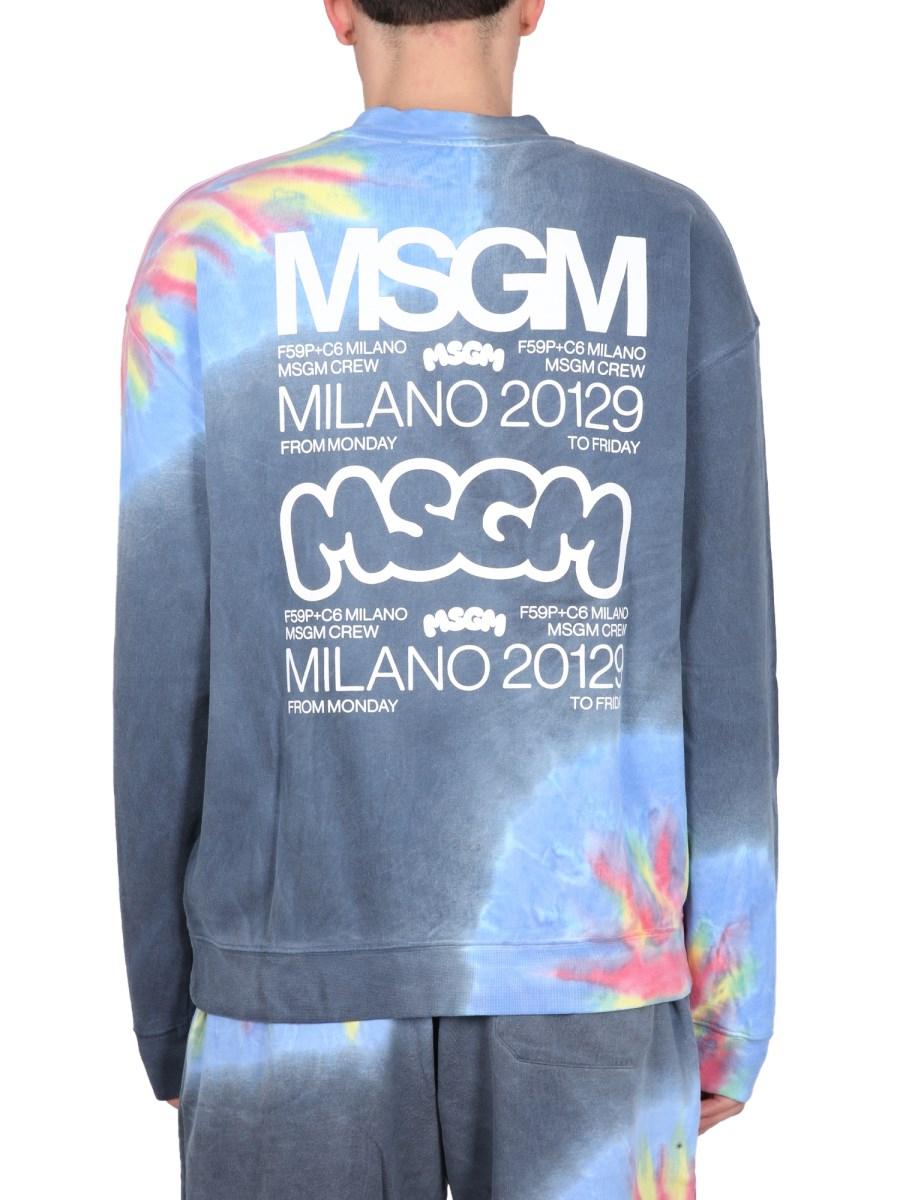MSGM FELPA MSGM X BURRO STUDIO IN COTONE TIE DYE