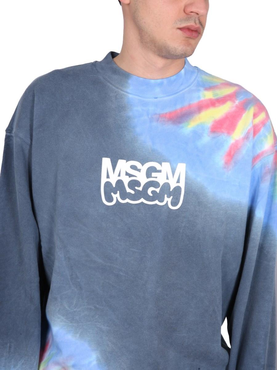 MSGM FELPA MSGM X BURRO STUDIO IN COTONE TIE DYE