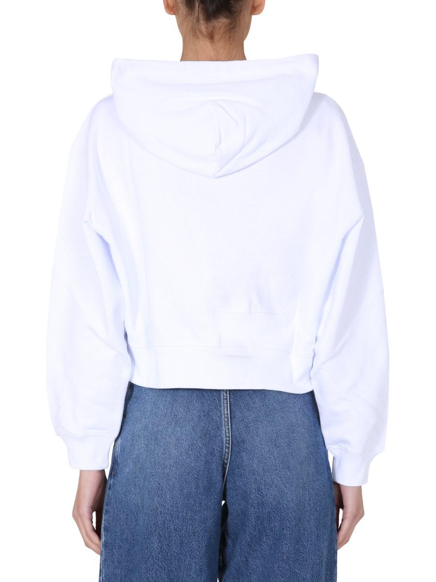 MSGM FELPA REGULAR FIT IN COTONE CON BOX LOGO