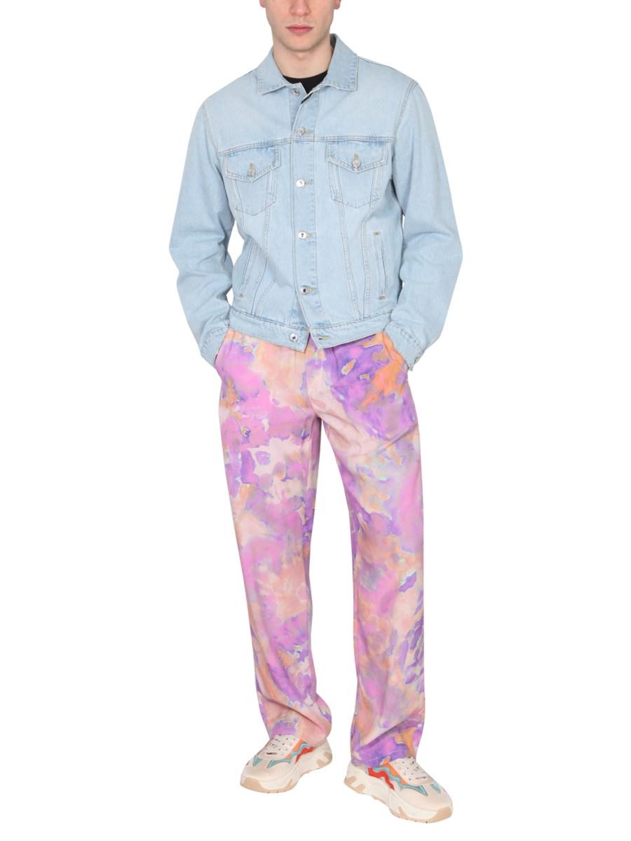 MSGM GIACCA IN DENIM DI COTONE CON STAMPA LOGO
