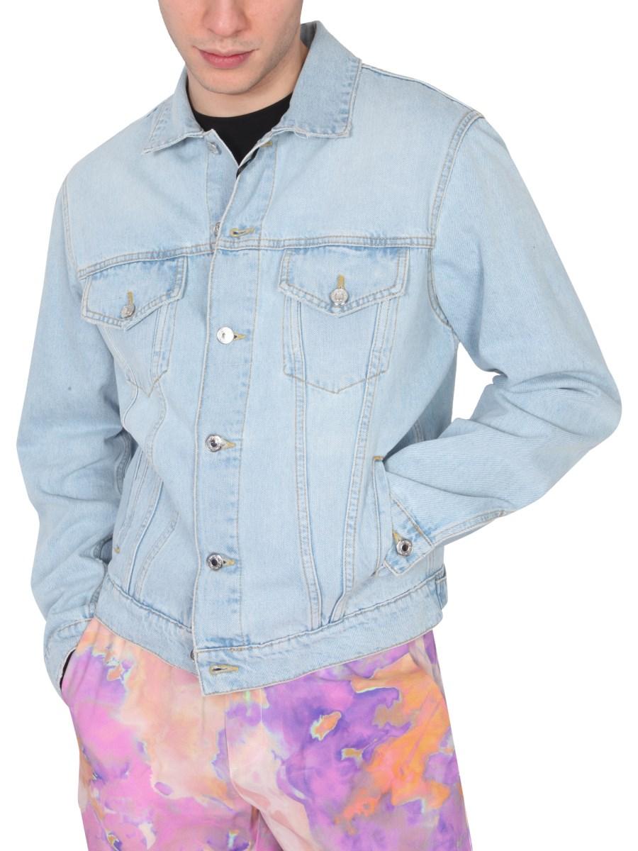 MSGM GIACCA IN DENIM DI COTONE CON STAMPA LOGO