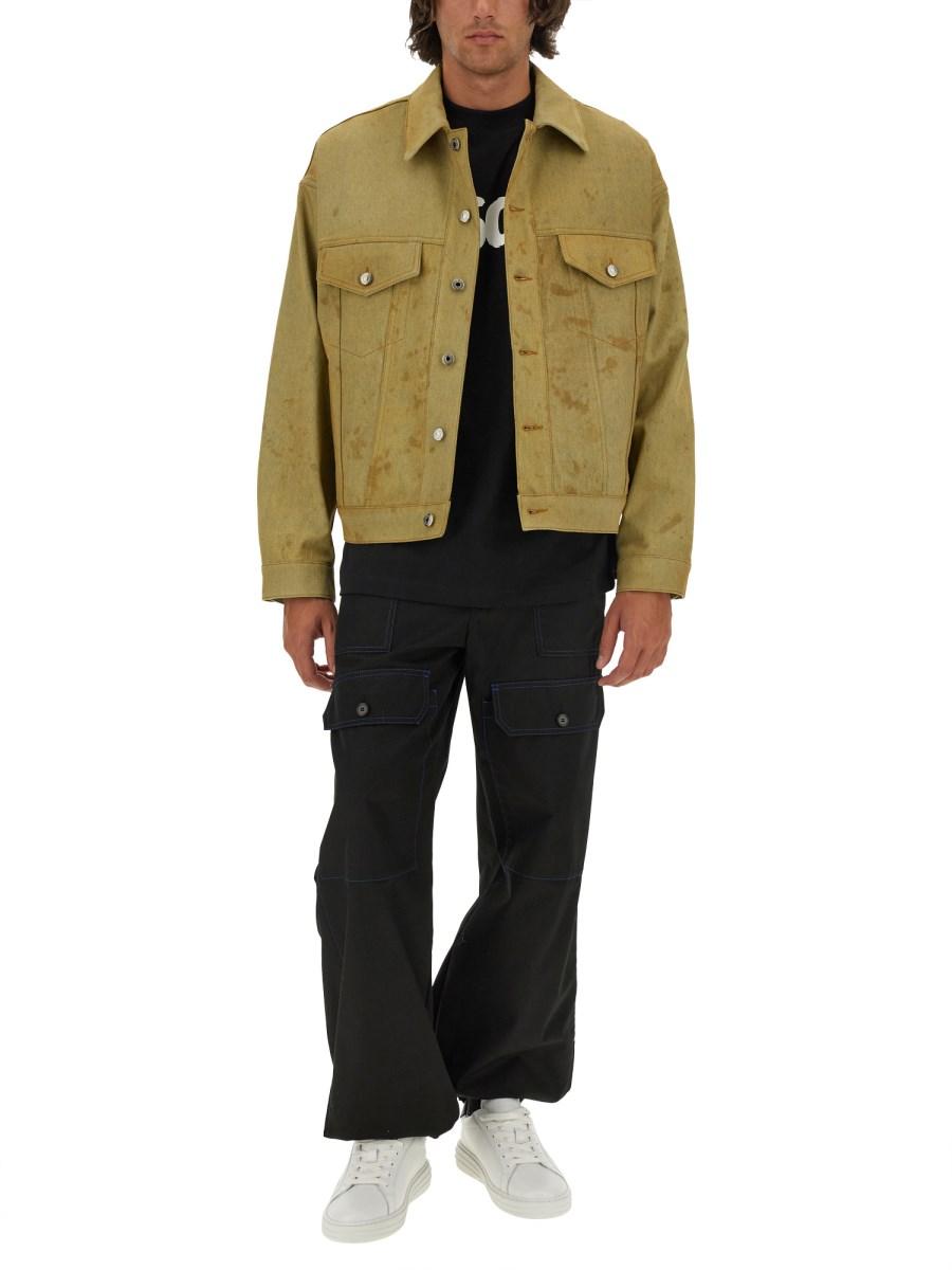 MSGM GIACCA IN DENIM TINTO NEL TÉ