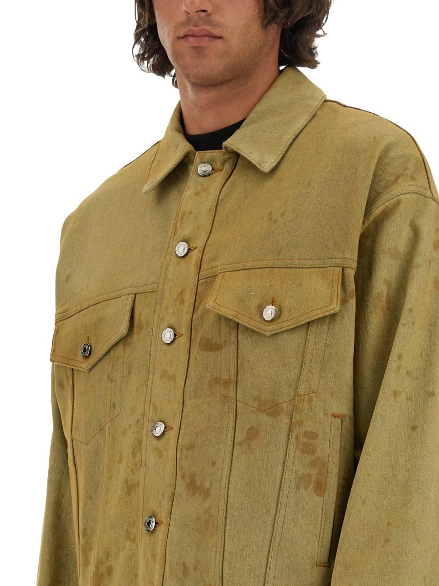 MSGM GIACCA IN DENIM TINTO NEL TÉ