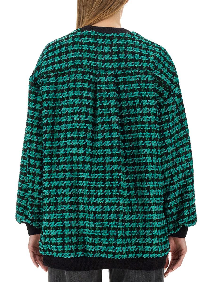 MSGM GIACCA PIED DE POULE TWEED IN BLEND DI LANA