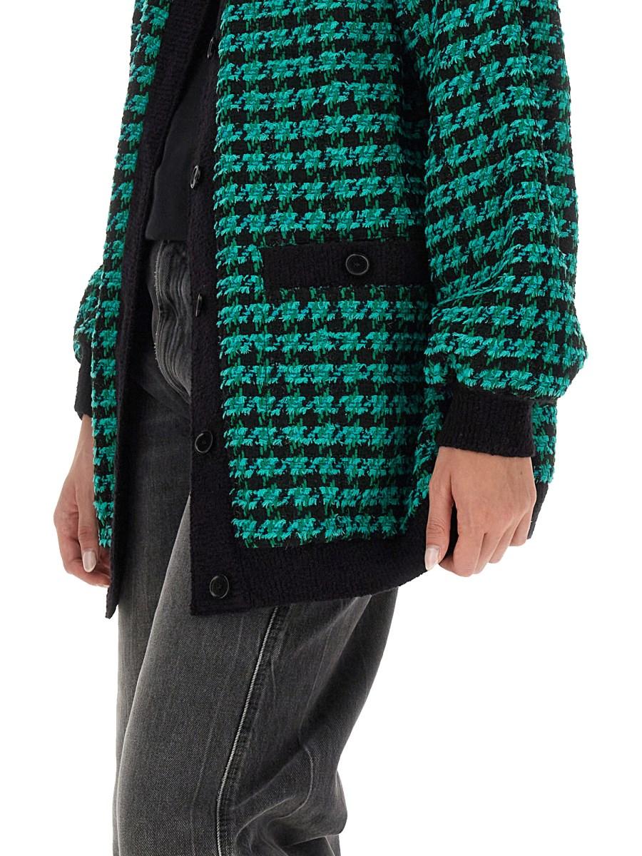 MSGM GIACCA PIED DE POULE TWEED IN BLEND DI LANA