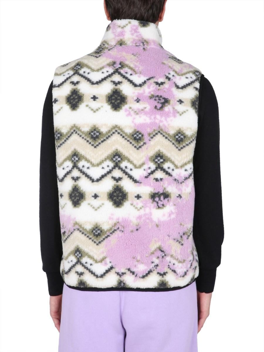 MSGM GILET SHERPA IN PILE CON MOTIVO NORWEGIAN