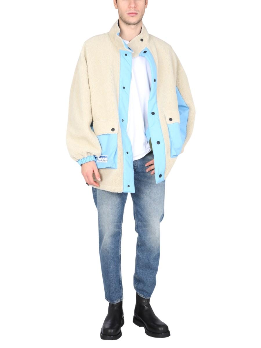 MSGM GIUBOTTO SHERPA REVERSIBILE CON PATCH LOGO
