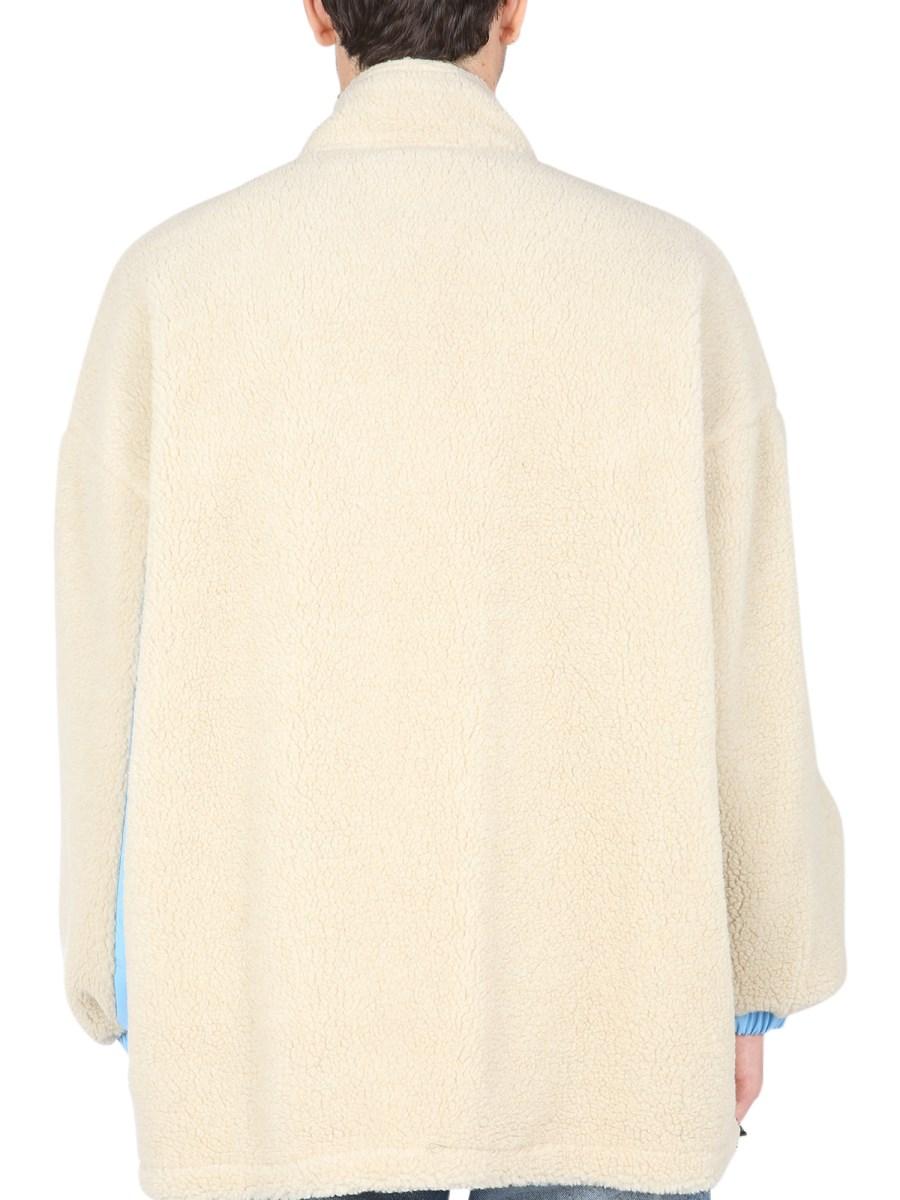 MSGM GIUBOTTO SHERPA REVERSIBILE CON PATCH LOGO