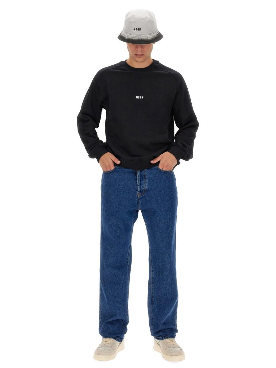 MSGM JEANS REGULAR FIT IN DENIM DI COTONE