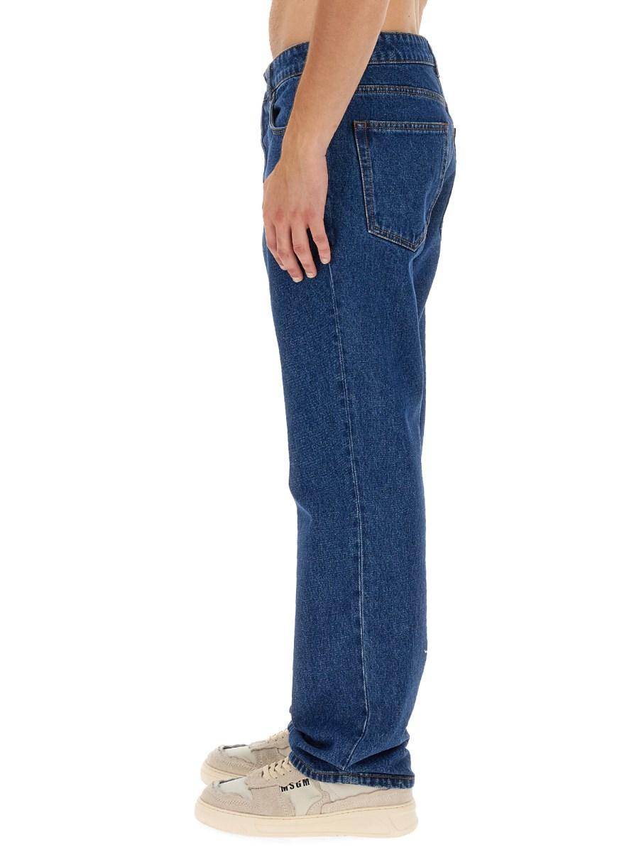 MSGM JEANS REGULAR FIT IN DENIM DI COTONE