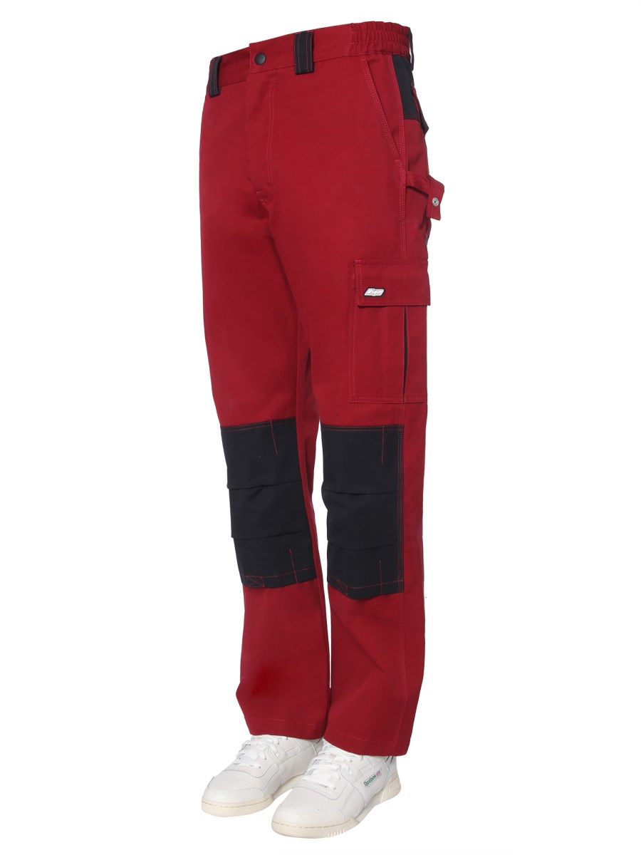 MSGM PANTALONE BICOLORE CON TASCHE CARGO