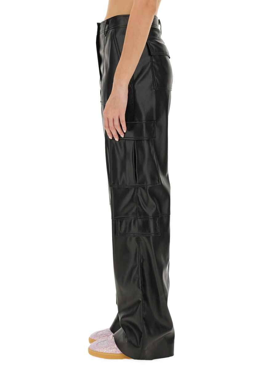 MSGM PANTALONE CARGO IN TESSUTO SOFT ECO LEATHER
