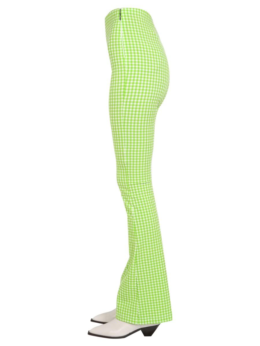 MSGM PANTALONE IN COTONE CON MOTIVO A QUADRI