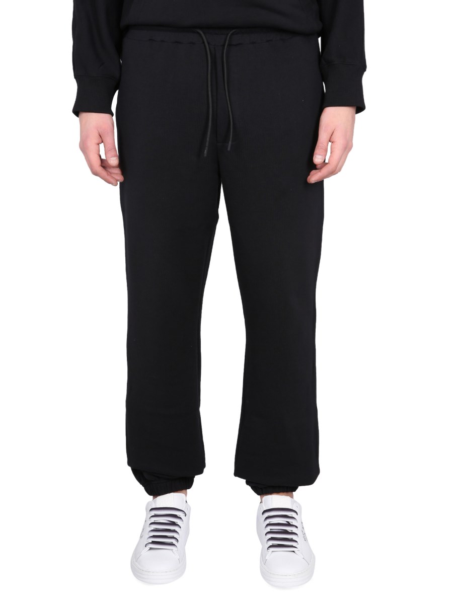 MSGM PANTALONE JOGGING IN COTONE CON MAXI LOGO
