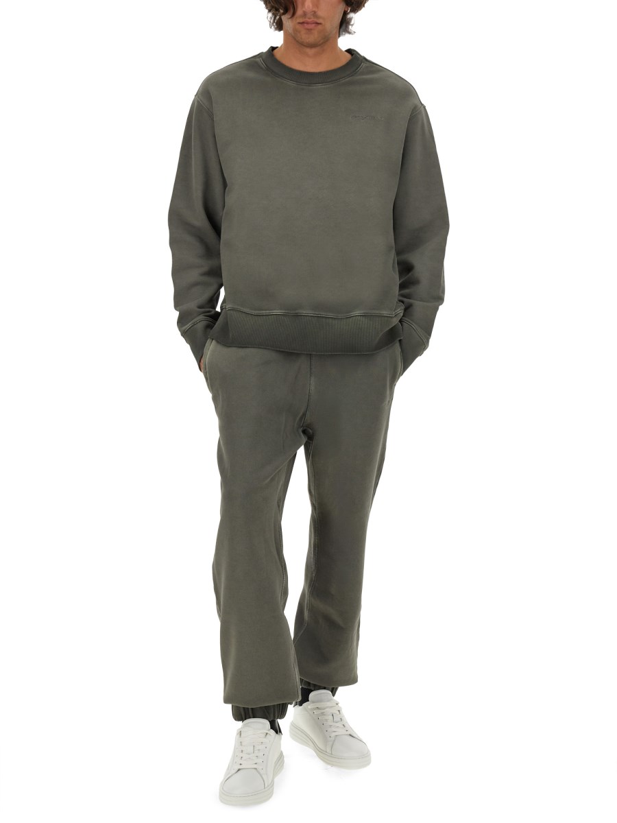 MSGM PANTALONE JOGGING IN JERSEY EFFETTO FADED