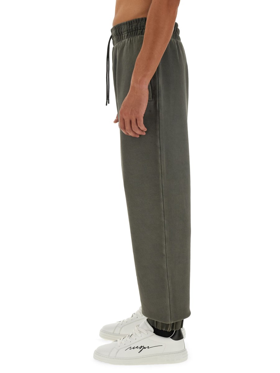 MSGM PANTALONE JOGGING IN JERSEY EFFETTO FADED