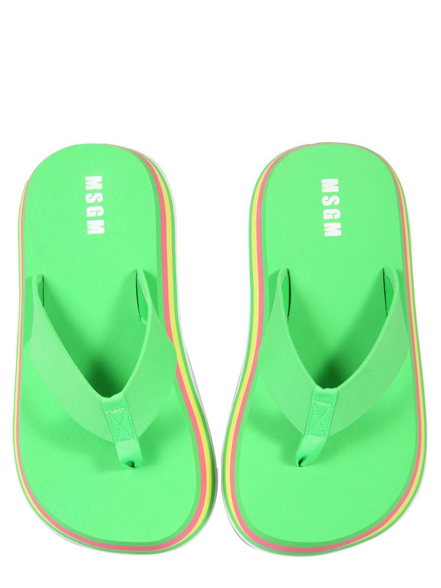 MSGM SANDALO INFRADITO CON MOTIVO A STRISCE