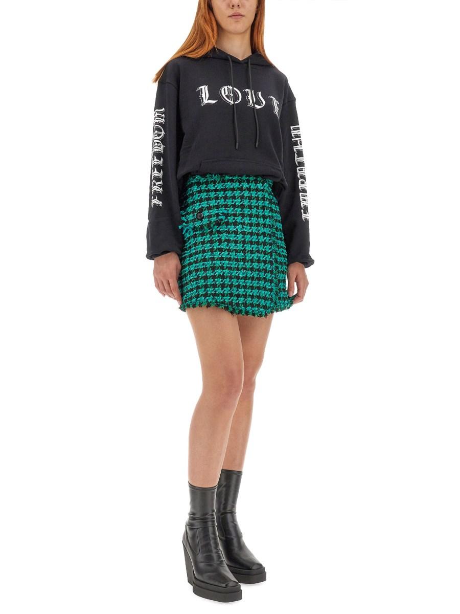MSGM SHORT IN TWEED IN COTONE