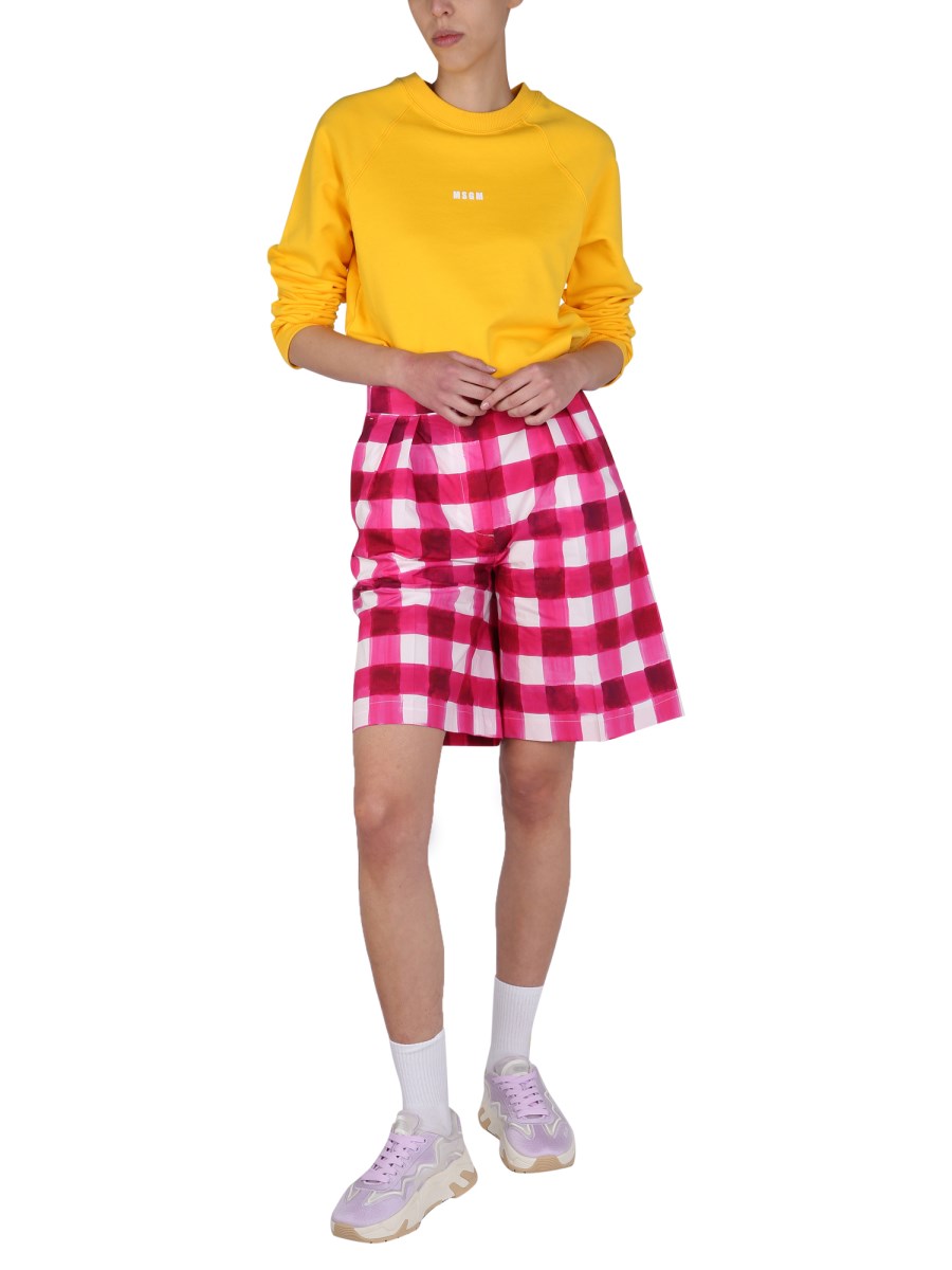 MSGM SHORTS "CHECK" CON MOTIVO A QUADRI