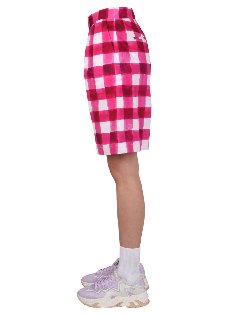 MSGM SHORTS "CHECK" CON MOTIVO A QUADRI