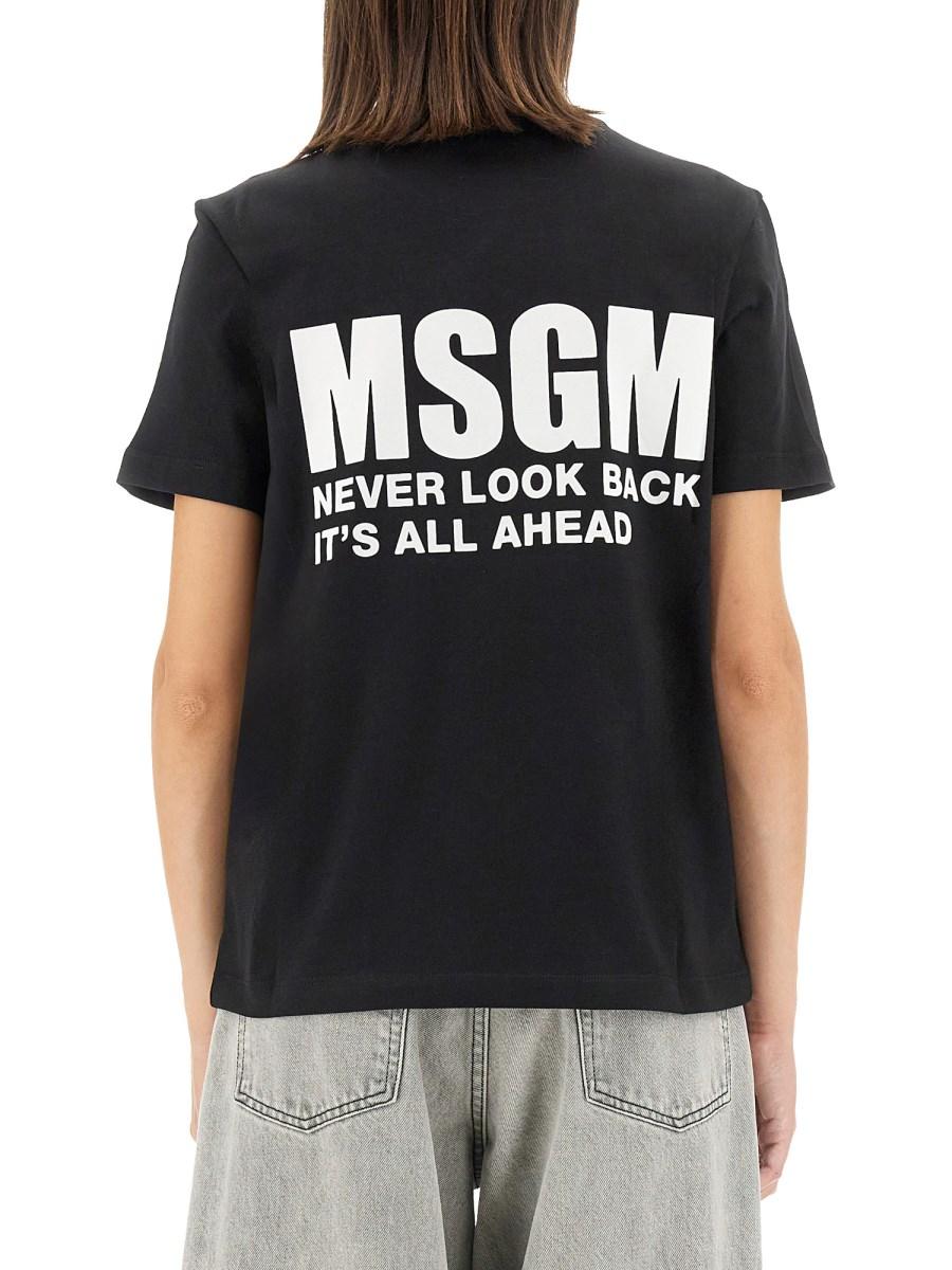 MSGM T-SHIRT CON LOGO