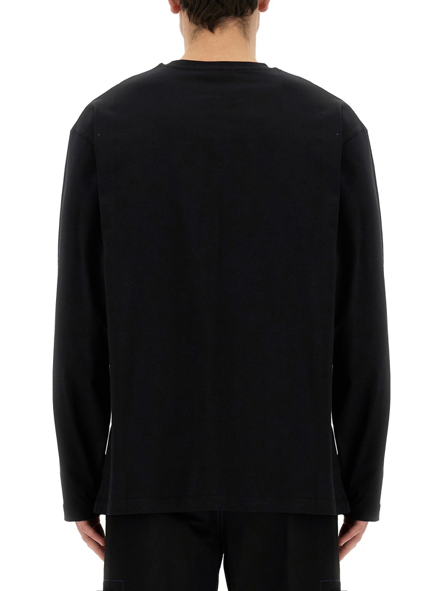 MSGM T-SHIRT IN COTONE CON LOGO PENNELLATO
