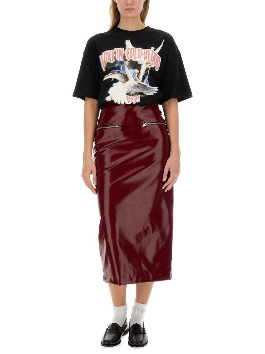 MSGM T-SHIRT IN JERSEY DI COTONE