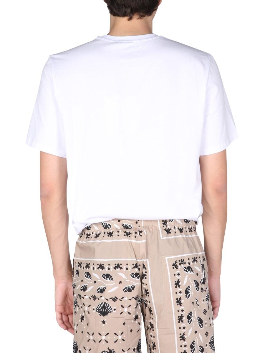 MSGM T-SHIRT IN JERSEY DI COTONE CON BOX LOGO