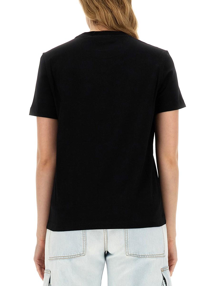 MSGM T-SHIRT IN JERSEY DI COTONE CON MICRO LOGO